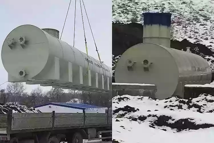Горизонтальная питьевая ёмкость объёмом 80 м3